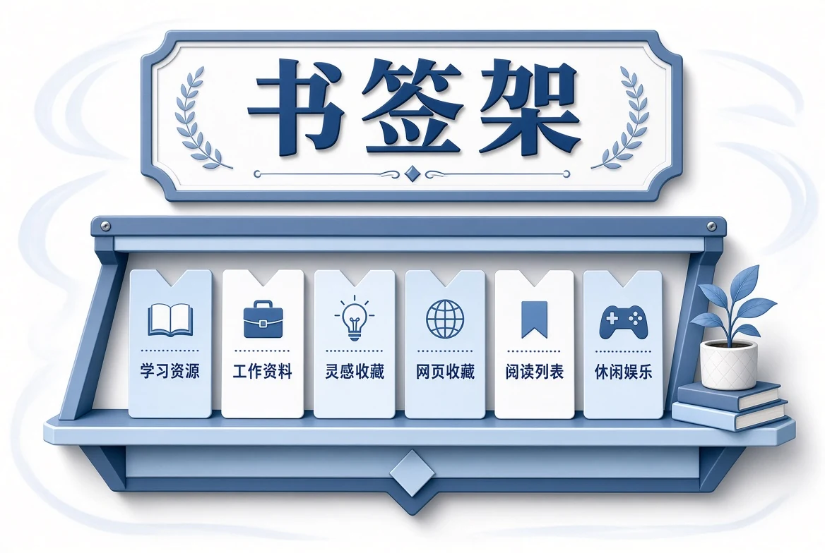 书签架整理示意